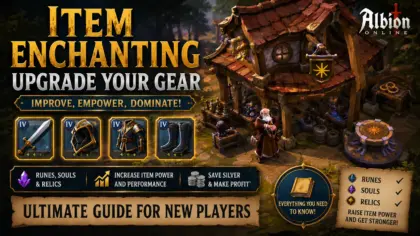 Item enchanting and gear upgrading at the Artifact Foundry building in Albion Online