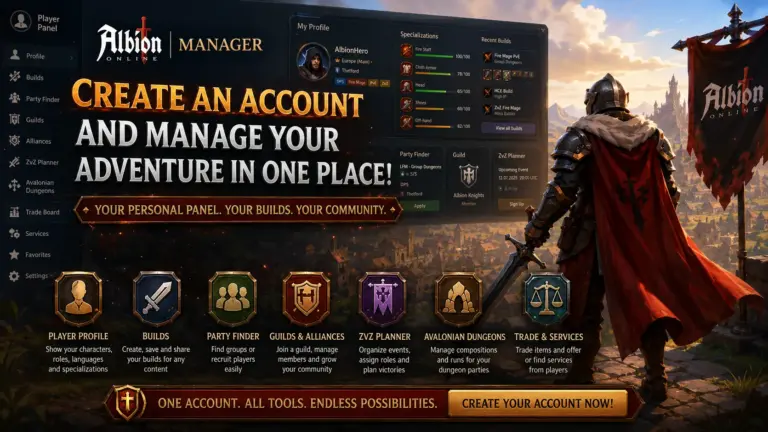 Create an Account in Albion Online Manager Accout and Manage Your Game in One Place